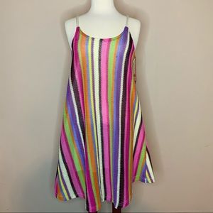 Anama | Multicolored Striped Crochet Dress
